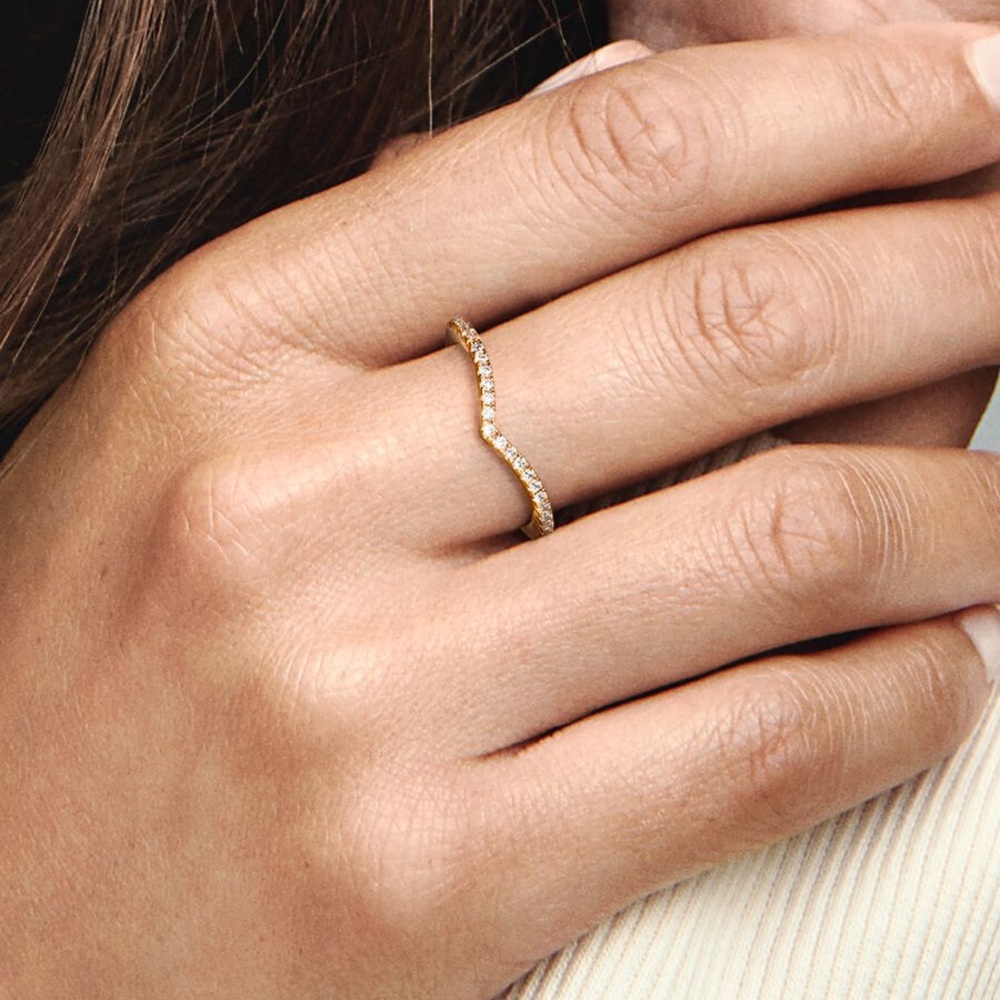 Pandora Chevron Sparkling Ring